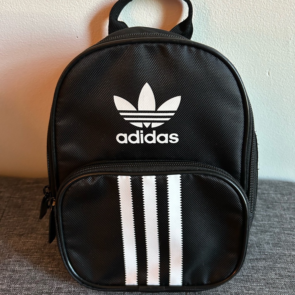 Adidas Black and White Mini Backpack